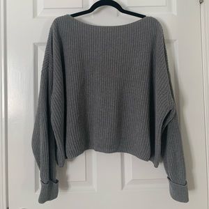 Grey Oversized Fit Sweater